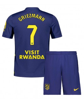 Günstige Atletico Madrid Antoine Griezmann #7 Auswärts Trikotsatzt Kinder 2025-26 Kurzarm (+ Kurze Hosen)